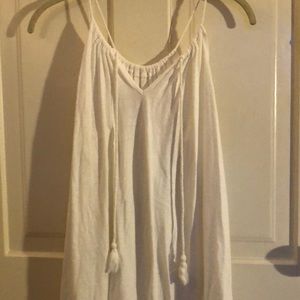 Flowy white beachy dress/cover-up!